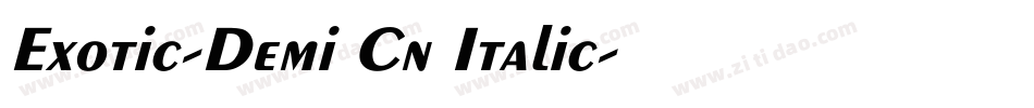 Exotic-Demi Cn Italic字体转换